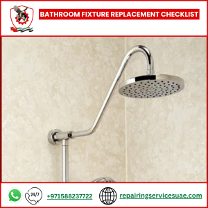 Bathroom fixture replacement checklist