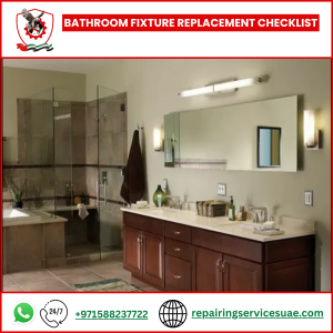 Bathroom fixture replacement checklist