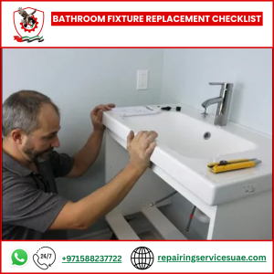 Bathroom fixture replacement checklist