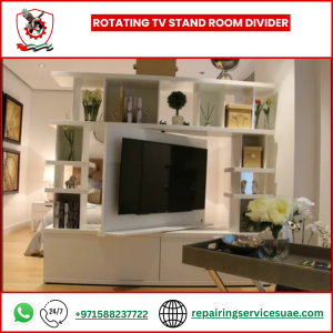 Rotating TV Stand Room Divider
