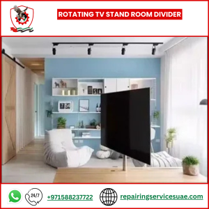 Rotating TV Stand Room Divider