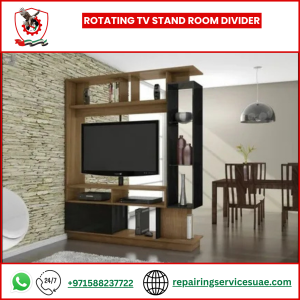 Rotating TV Stand Room Divider